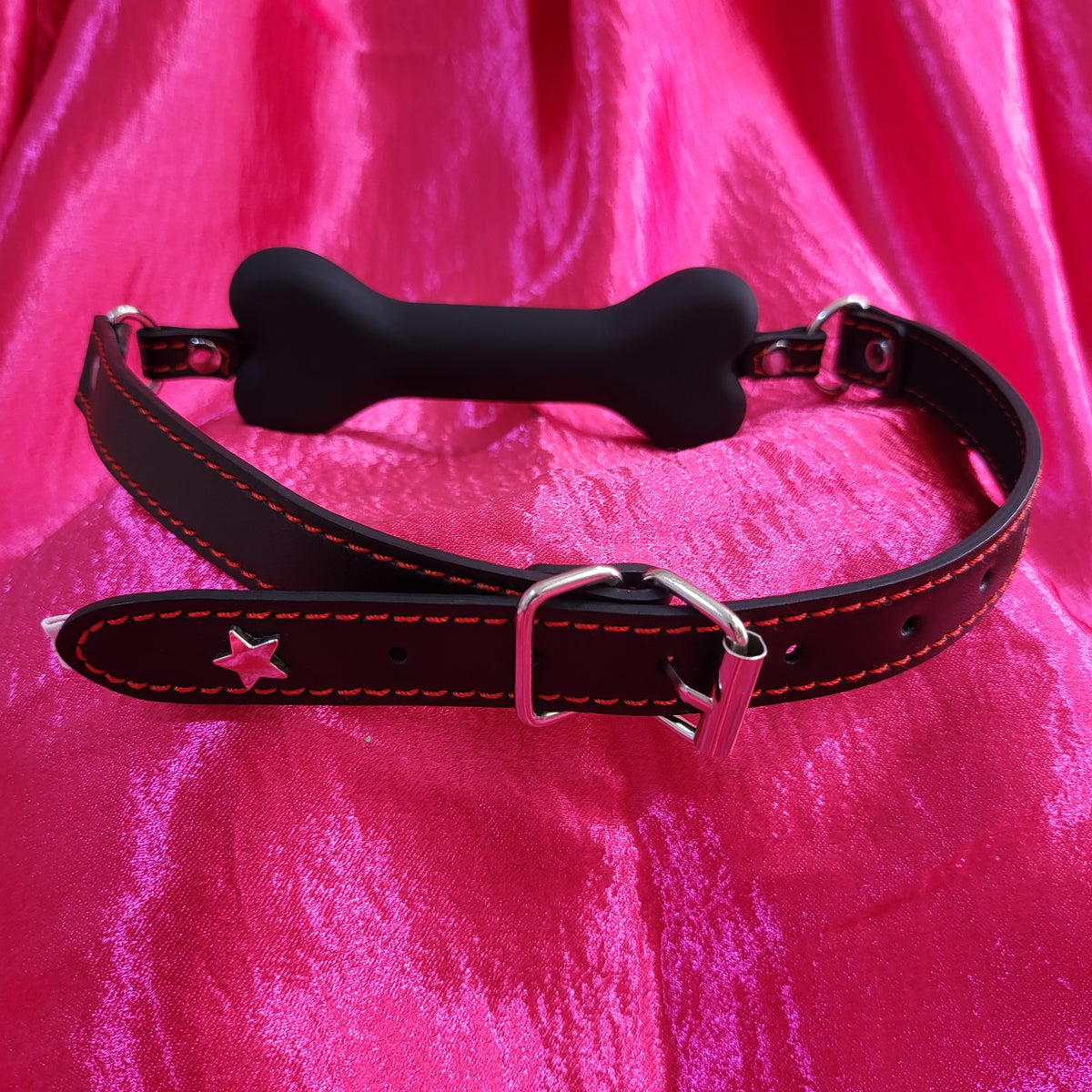 Black Puppy Bone Gag