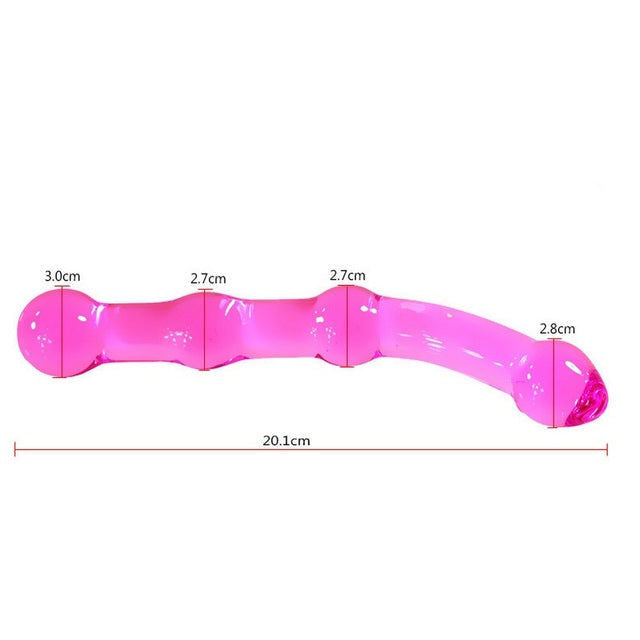 Pink blown glass wand