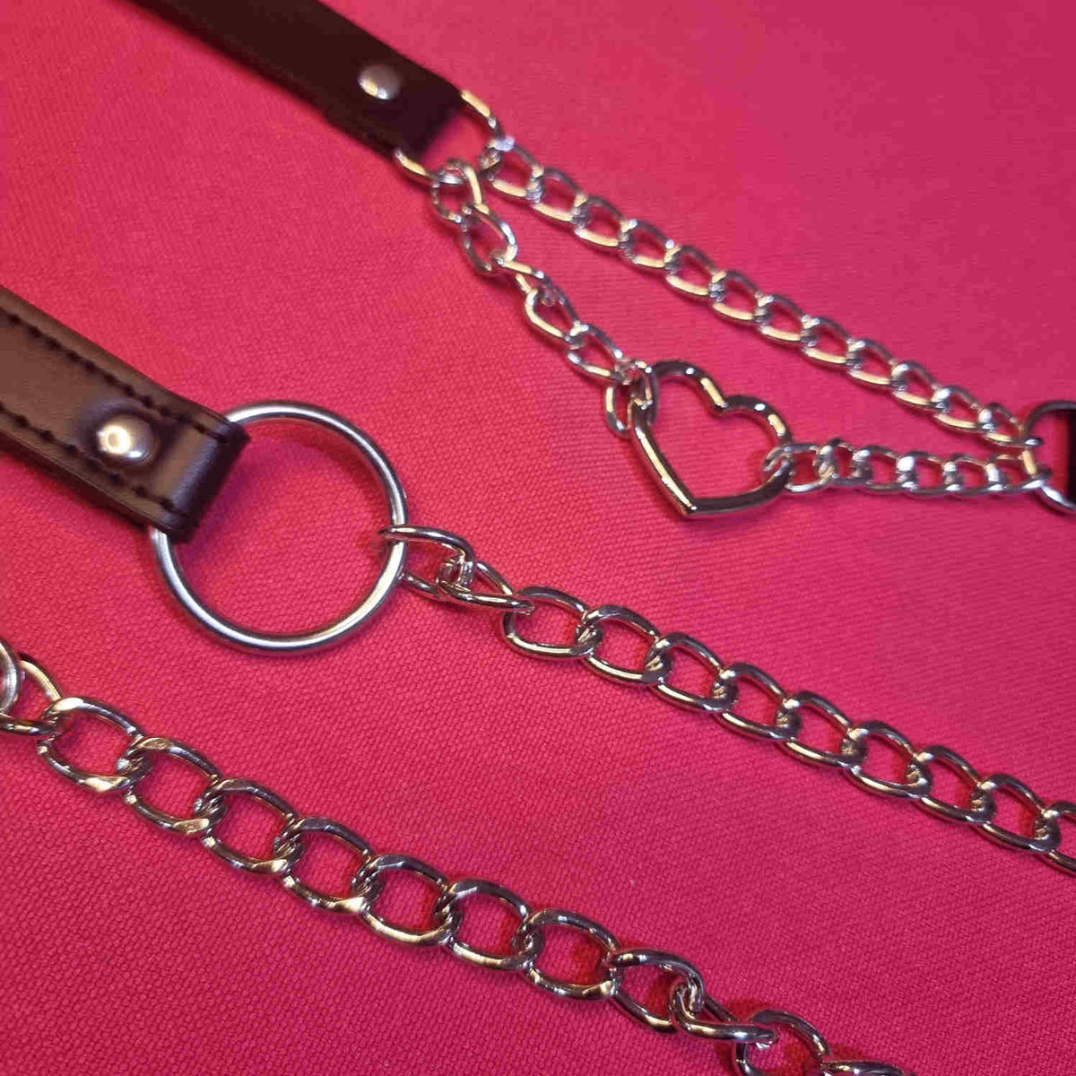 Choke Chain Collar and Leash ~ in Black